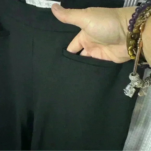 Boston Proper Women’s 10 Black Side Zip Wide Leg Dress Pants Front Pockets Work - Picture 3 of 15